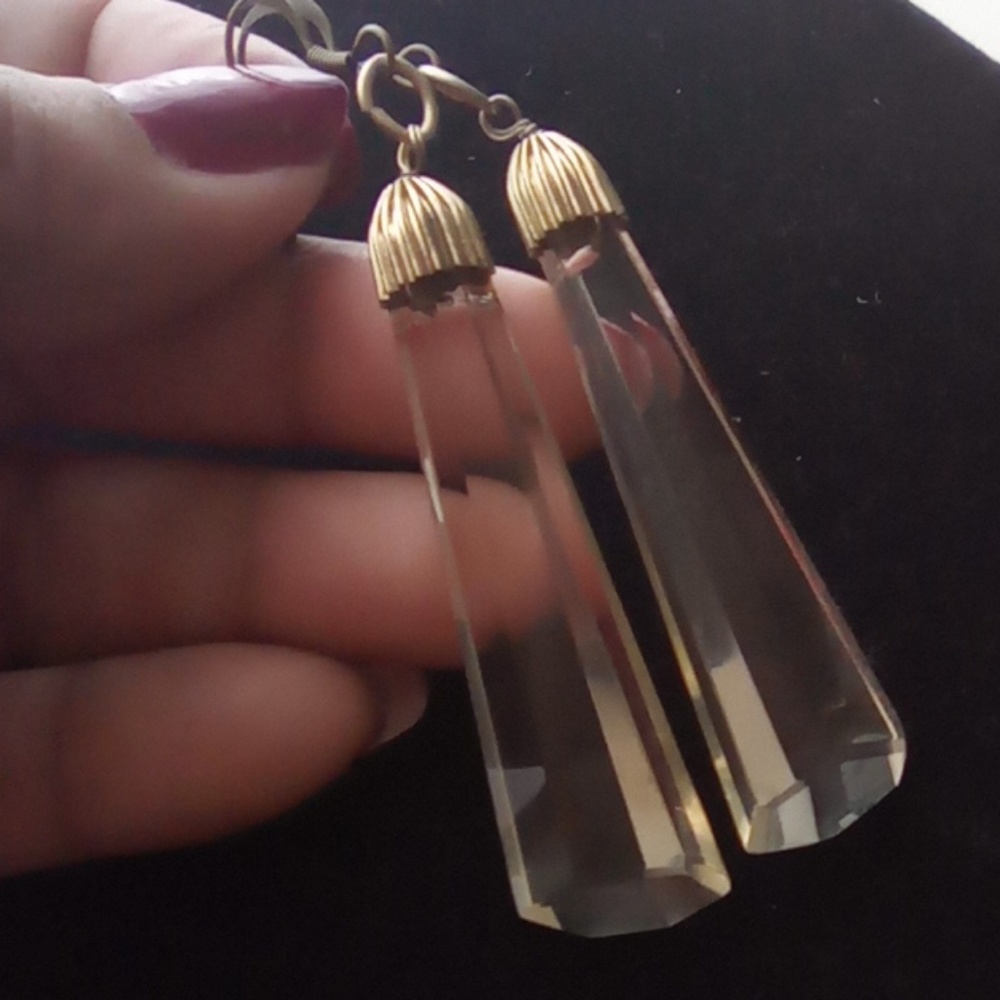 Glass Crystal Spheres Earrings. Beautiful